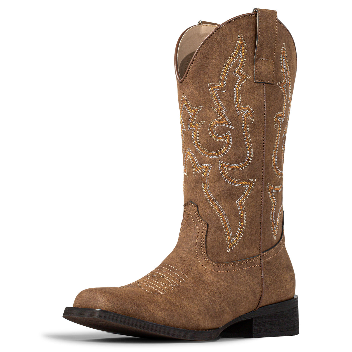 SheSole Square Toe Cowboy Boots for Women Cowgirl Boots Wide Calf Riding Western Boots - SheSole
