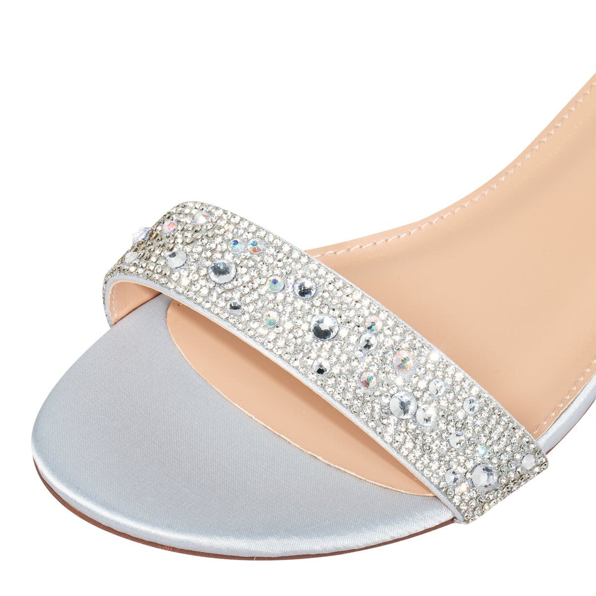 SheSole Women's Wide Width Sparkly Rhinestone Flat Sandals Dressy Comf