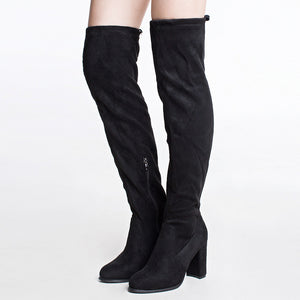 SheSole Women's Thigh High Over The Knee Black Boots - SheSole