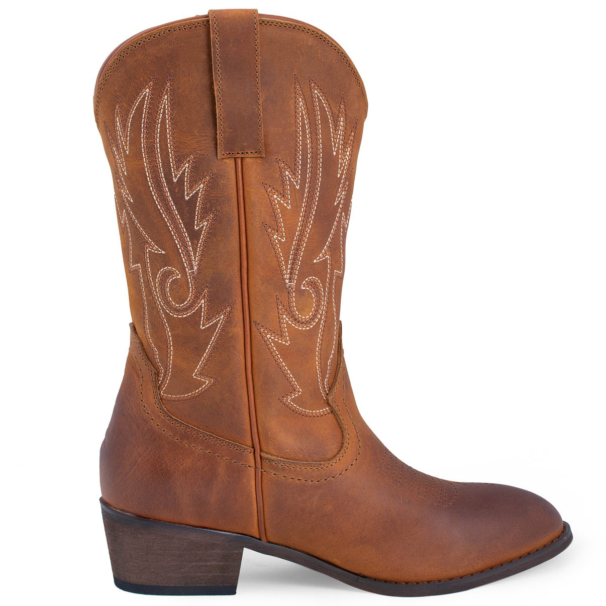 SheSole Women's Western Boots Round Toe Tan - SheSole