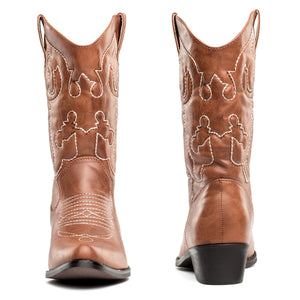 SheSole Womens Wide Calf Cowboy Boots - SheSole