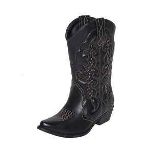 SheSole Wedding Cowgirl Boots Black - SheSole