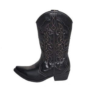 SheSole Wedding Cowgirl Boots Black - SheSole