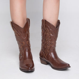 SheSole Wedding Cowgirl Boots Brown - SheSole