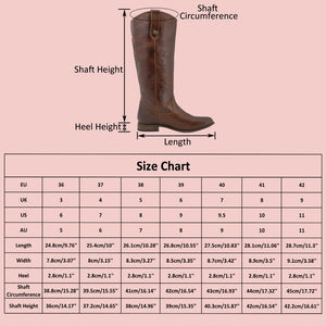 Womens Brown Knee High Cowboy Boots - SheSole