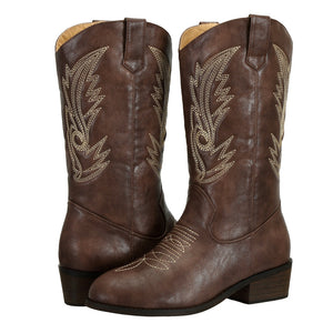 Womens Cowboy Boots Round Toe - SheSole