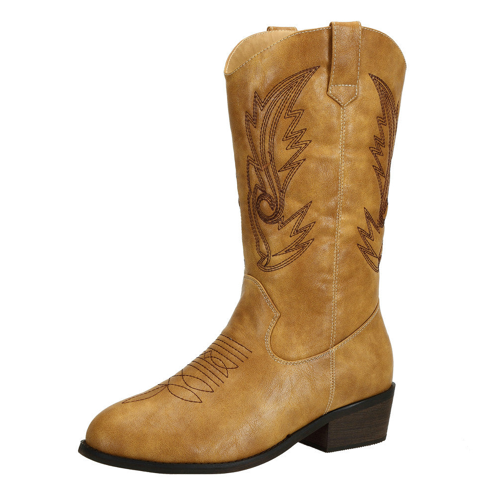 Womens Cowboy Boots Round Toe - SheSole