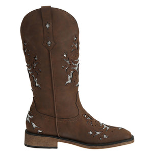 Womens Western Fashion Square Toe Cowboy Boots - SheSole