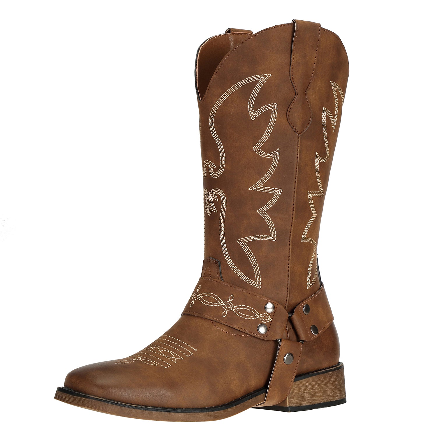 Square Toe Western Boots Size Brown Cowgirl Boots SheSole Women's
